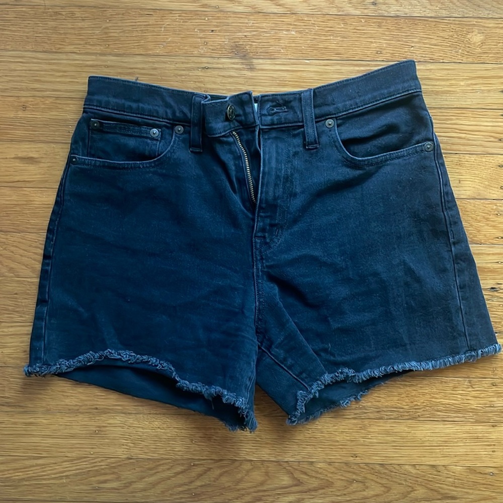 Madewell Women’s Black High-Rise Denim Shorts Size 27